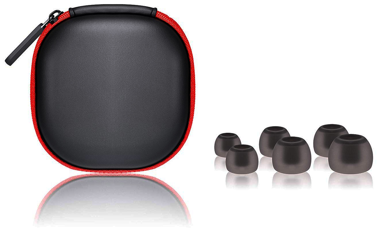 Silikonowe końcówki i etui do SoundMagic E11D Black