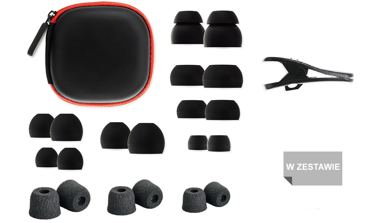 Silikonowe końcówki i etui do SoundMagic E80