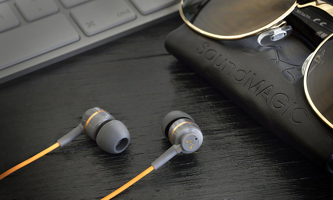 Silikonowe końcówki do SoundMagic ES18 grey-orange