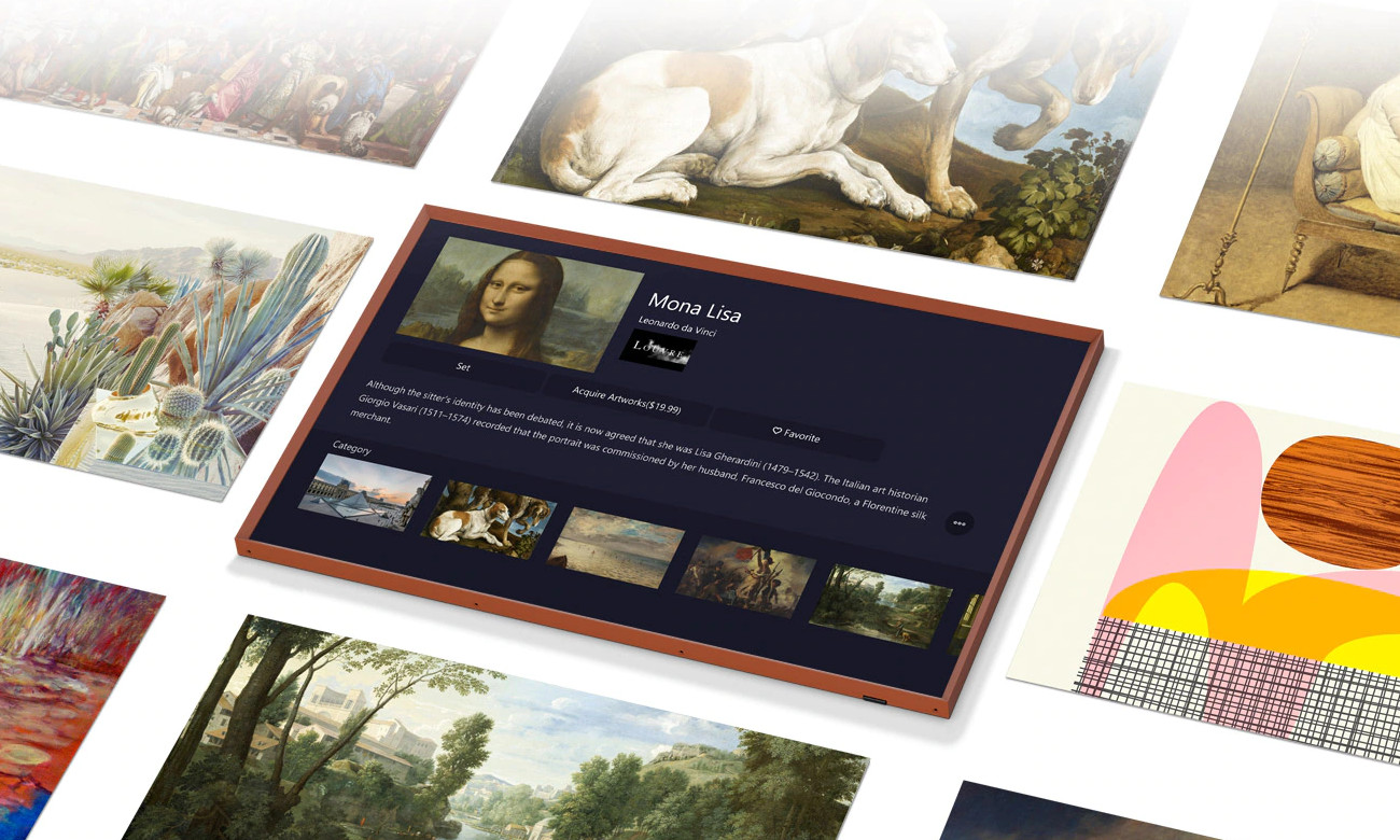 Tryb Sztuki w The Frame telewizor obraz Samsung QE75LS03BA