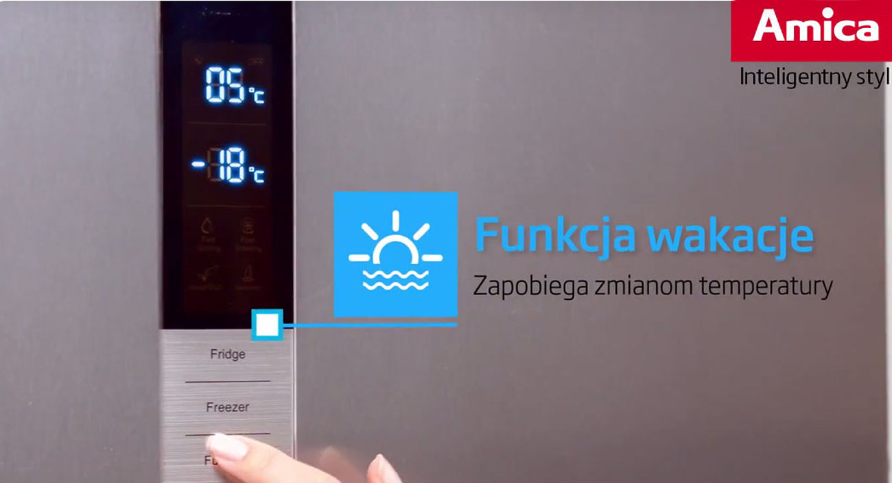 funkcja wakacje w lodówce Amica FK332.3DFCXAA