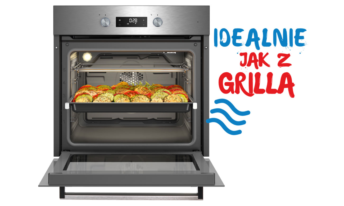 Funkcja Grill w piekarniku Beko BVM34400BS