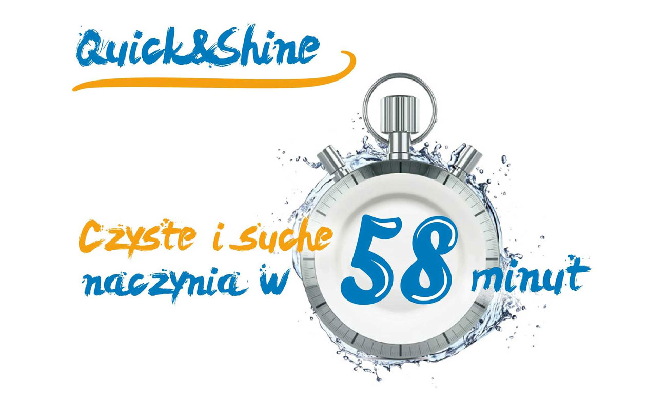 Czyste naczynia, dzięki programowi Quick&Shine w zmywarce Beko DIS 28021