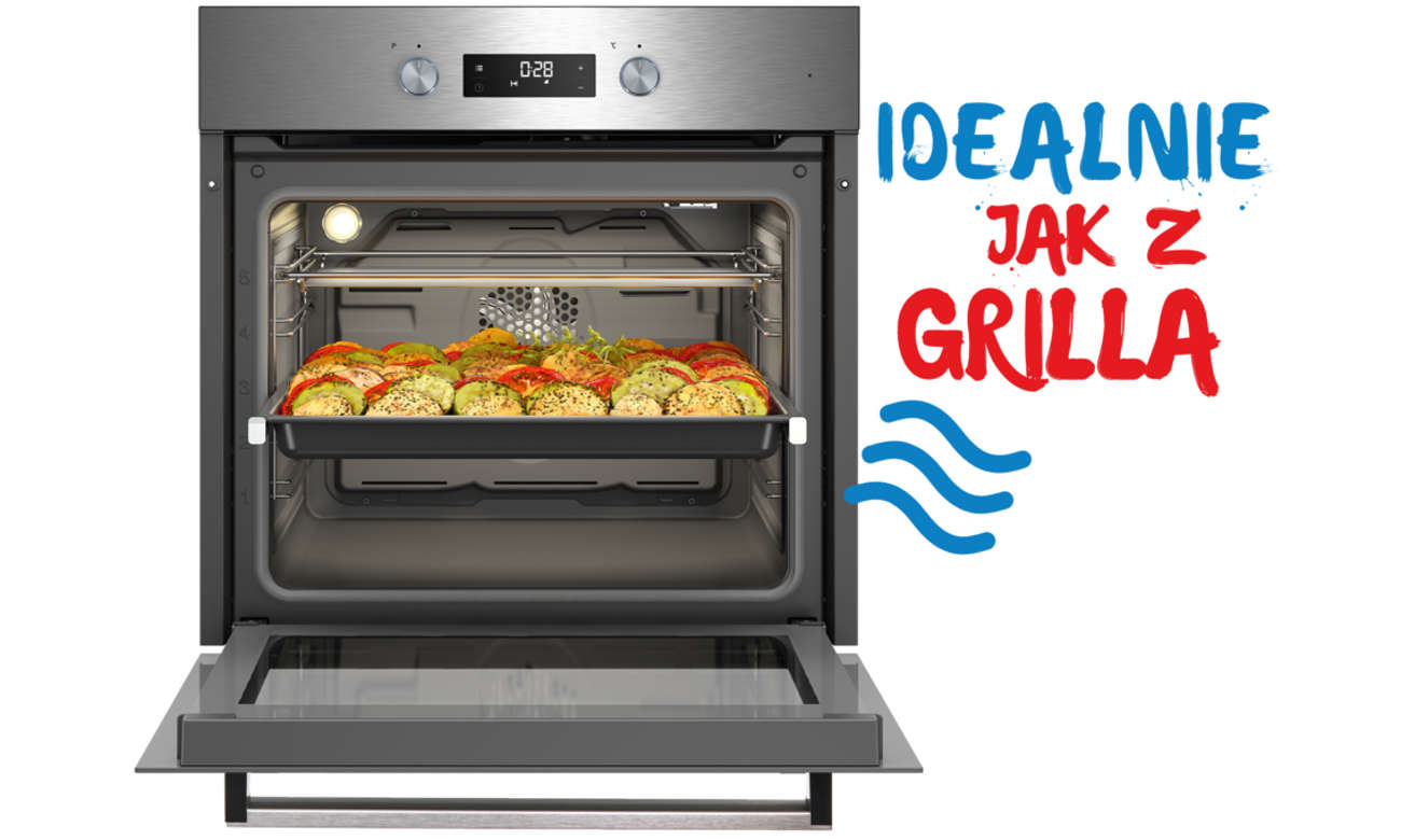 Kuchnia Beko FSM52321DWDS umożliwia grillowanie