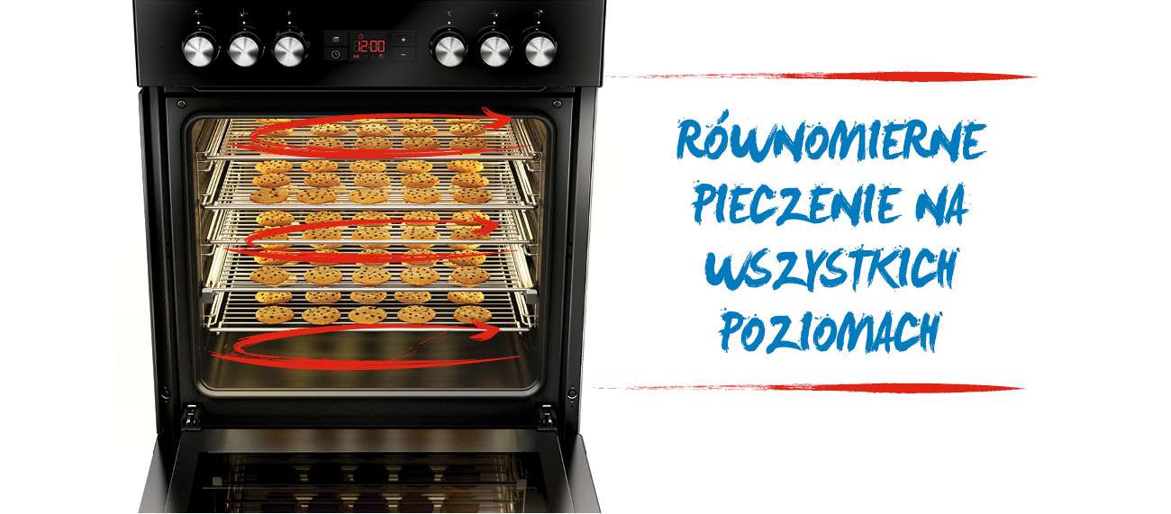 Kuchnia Beko FSM52332DXDS umożliwia pieczenie 3d