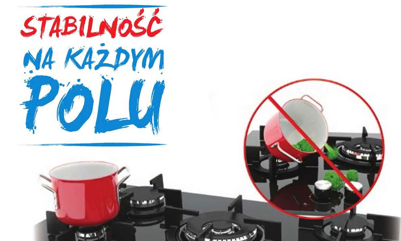 Żeliwne ruszty w kuchence gazowo-elektrycznej Beko FSM52332DXDS