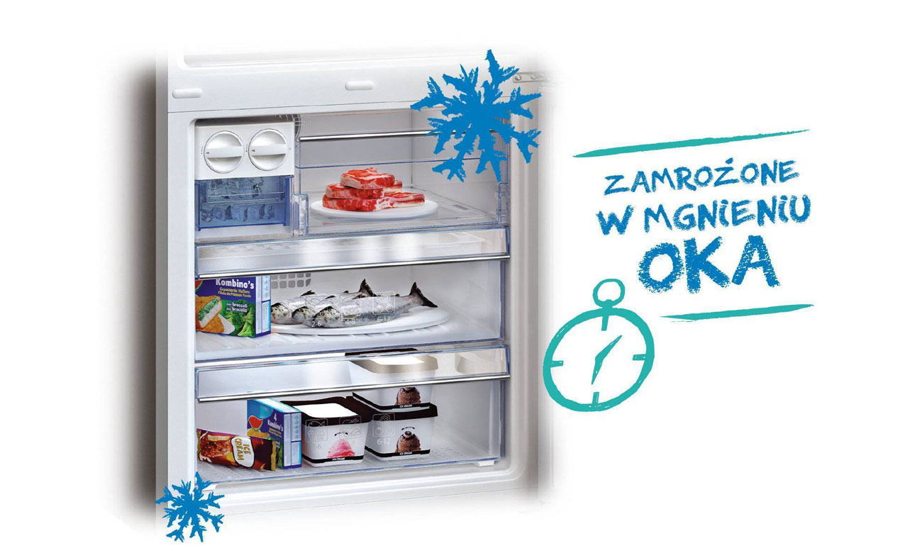 Szybkie mrożenie w lodówce Beko GN163220X