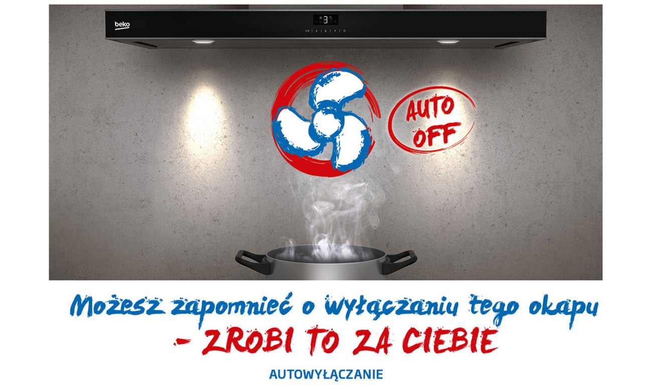 Autowyłączenie okapu Beko HCA62541B