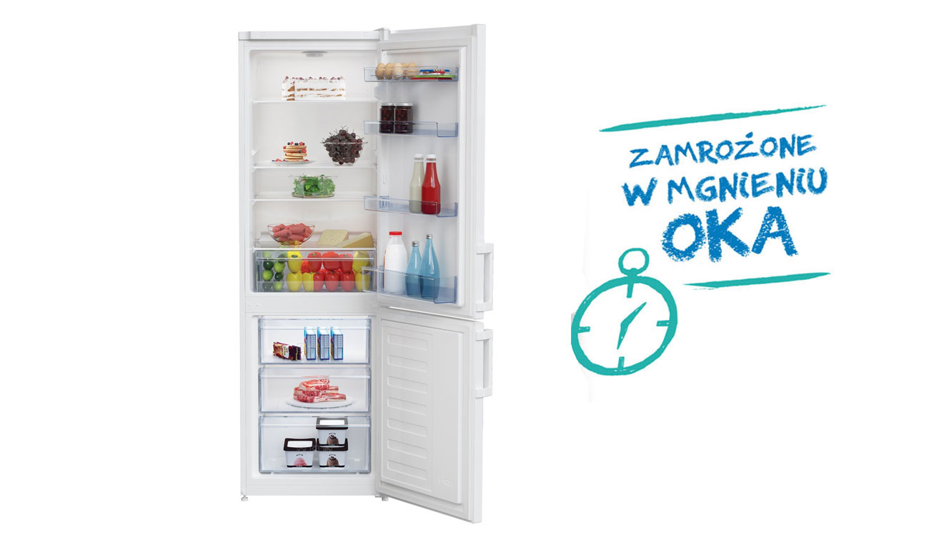 Szybie mrożenie w lodówce Beko RCSA270M21W