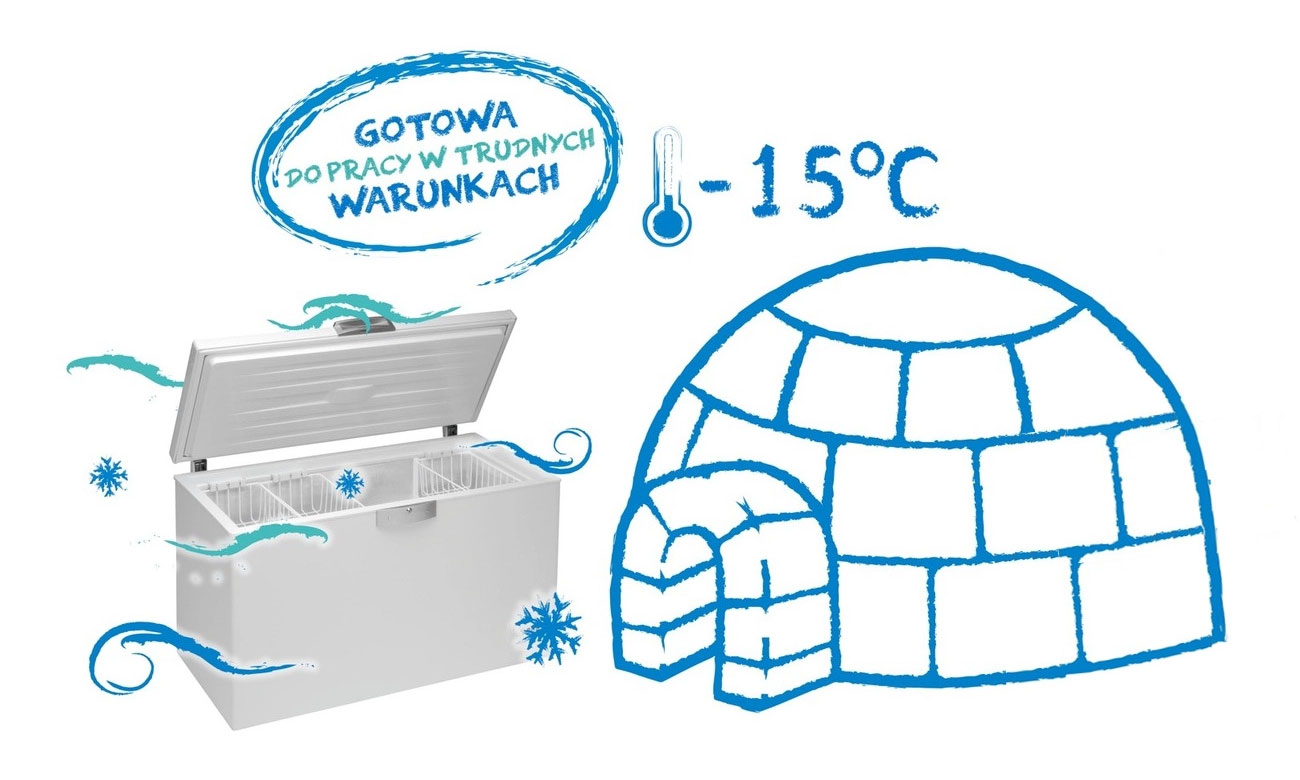 Odporna na mrozy zamrażarka Beko RFSA210K20W
