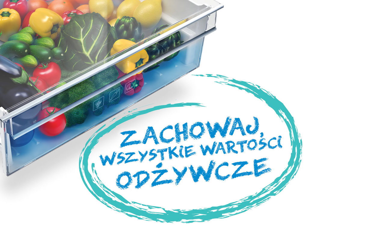 Szuflada na warzywa i owoce w lodówce Beko TSE1262X