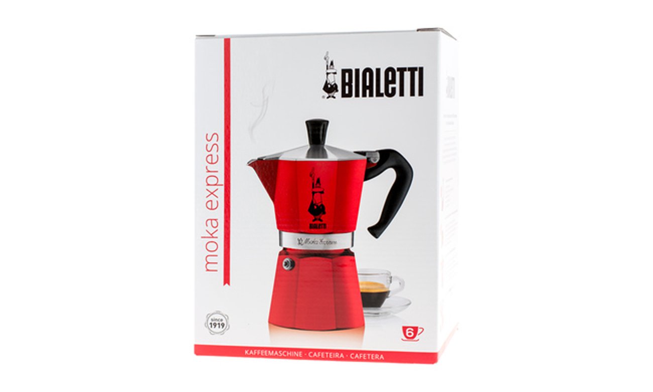 Kawiarka Bialetti Moka Express 6tz czerwona