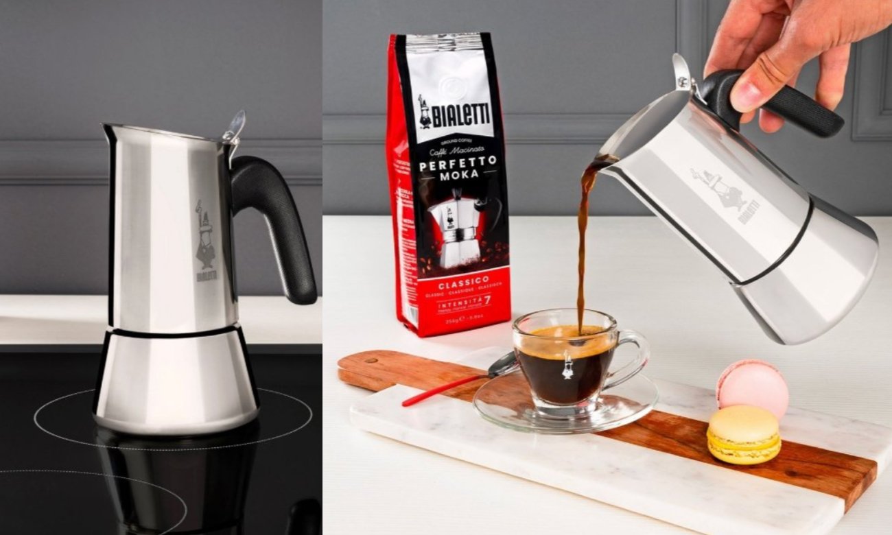 Bialetti Zestaw Kawiarka Venus 6tz+kawy Nocciola 250g+Classico 250g