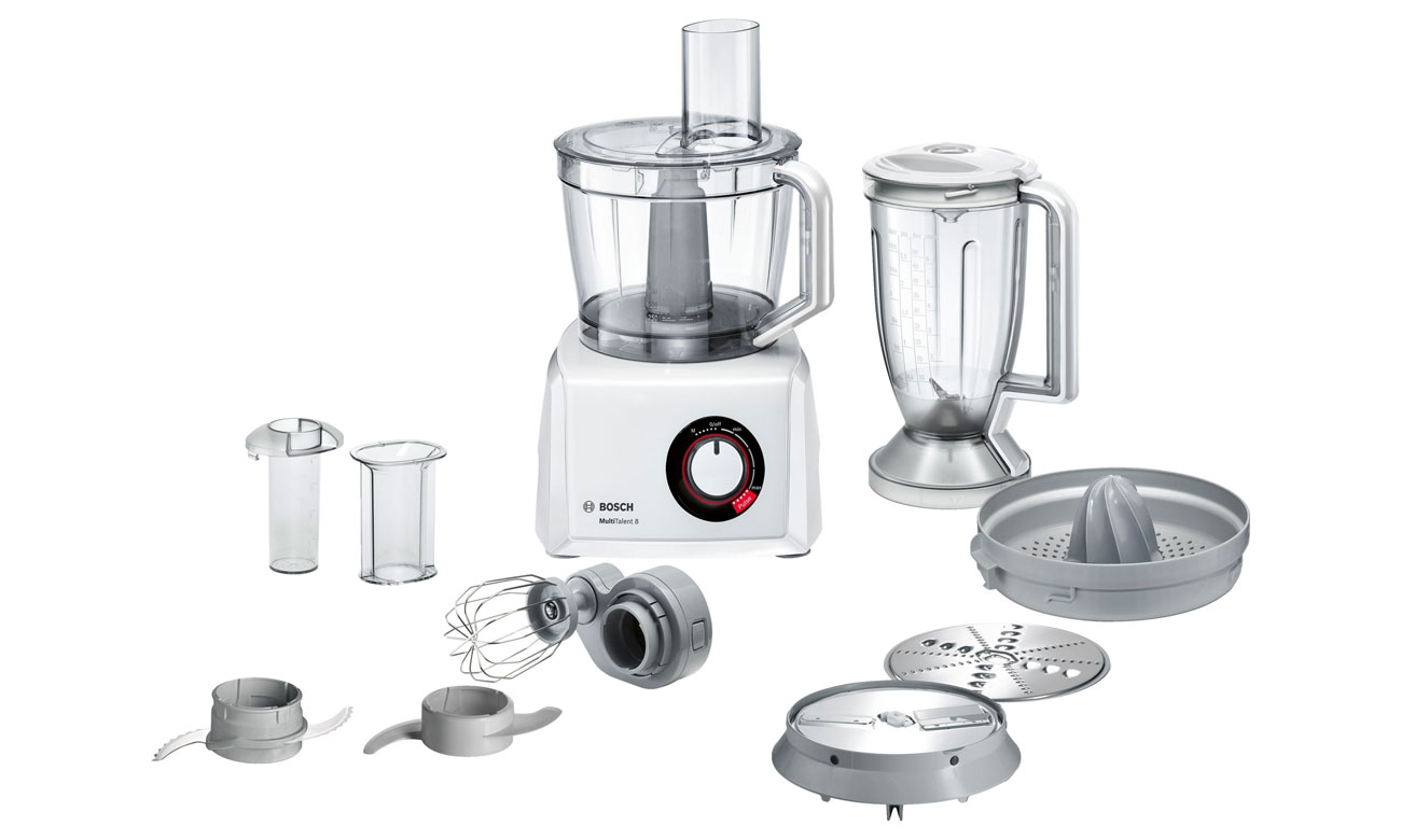 bogate wyposażenie robota kuchennego Bosch MC812W620 zestaw akcesoria