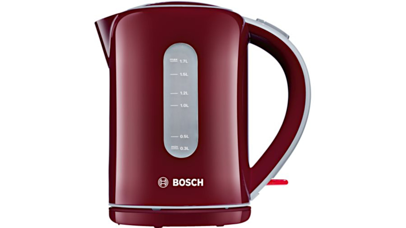 Bosch TWK7604 2200W 1,7 L bordowy wytrzymały stylowy wygląd