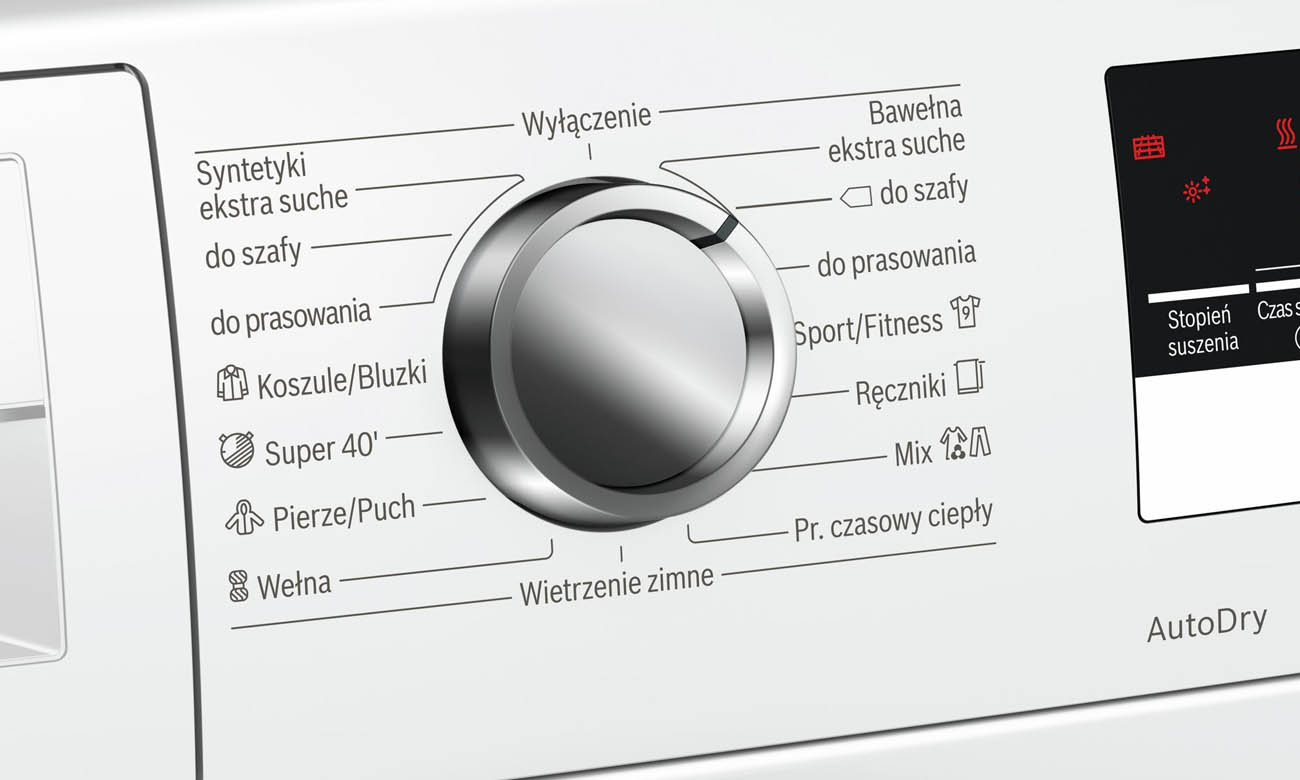 Błyskawiczne suszenie ubrań w Bosch WTM8528FPL
