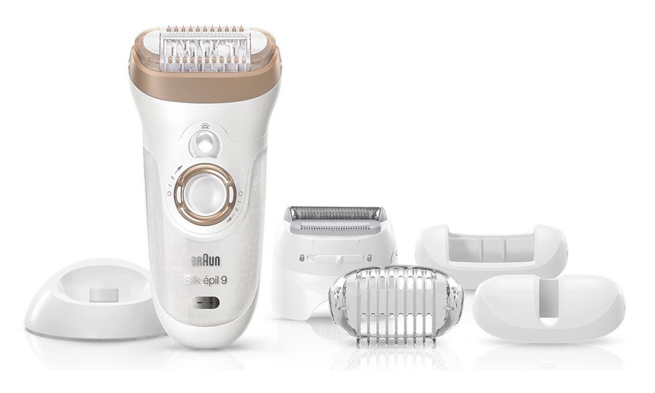 akcesoria dołączone do depilatora BRAUN Silk Epil 9 9561