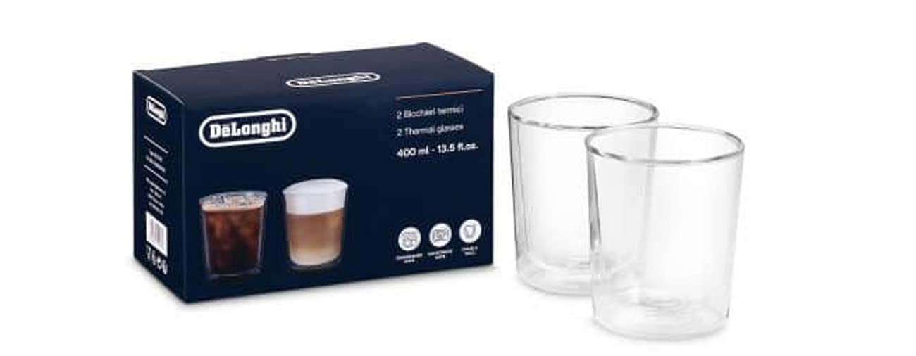Szklanki termiczne z podwójnymi ściankami DeLonghi 400 ml