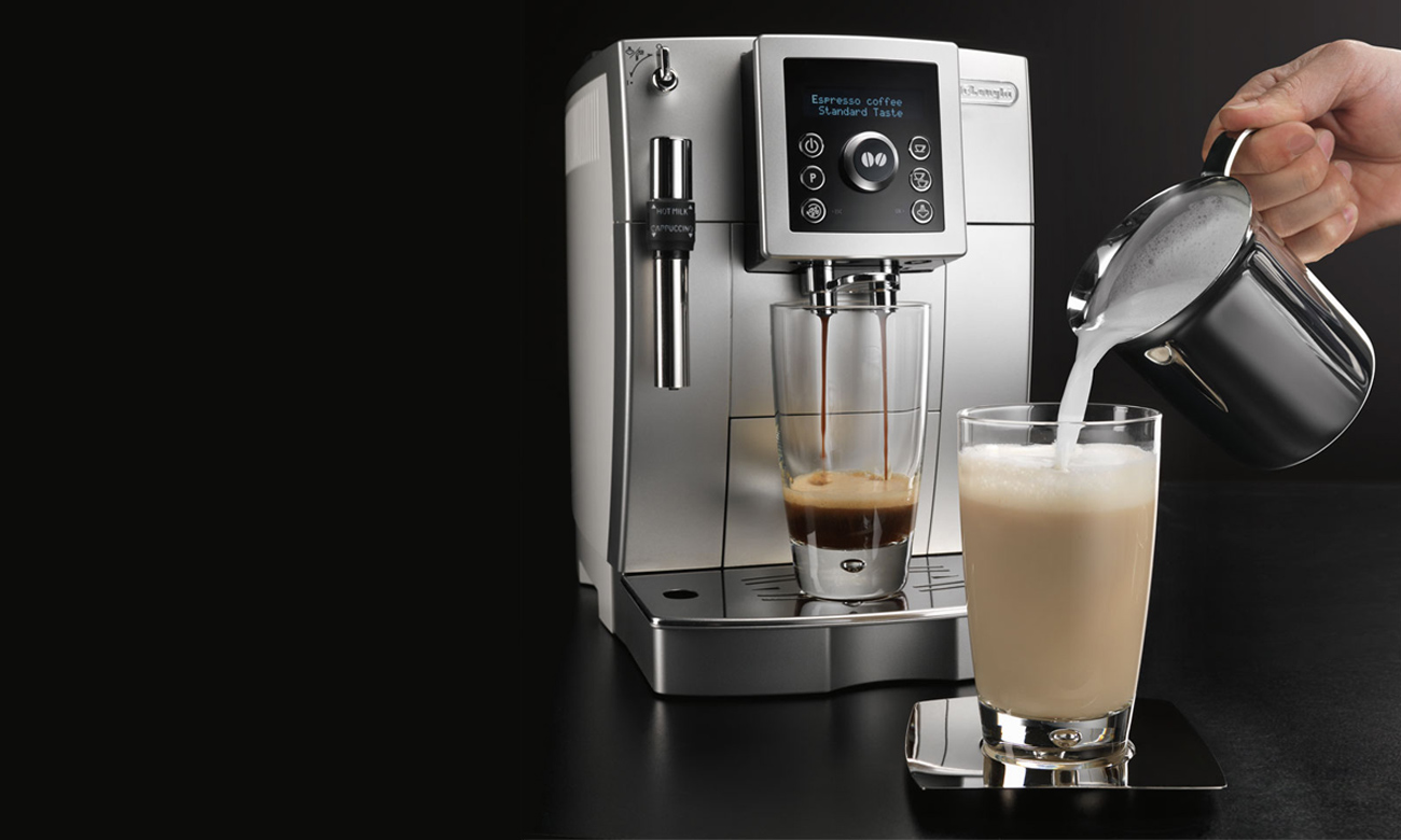 Ekspres do kawy DeLonghi ECAM 23.420.SW regulowana wysokość adaptera