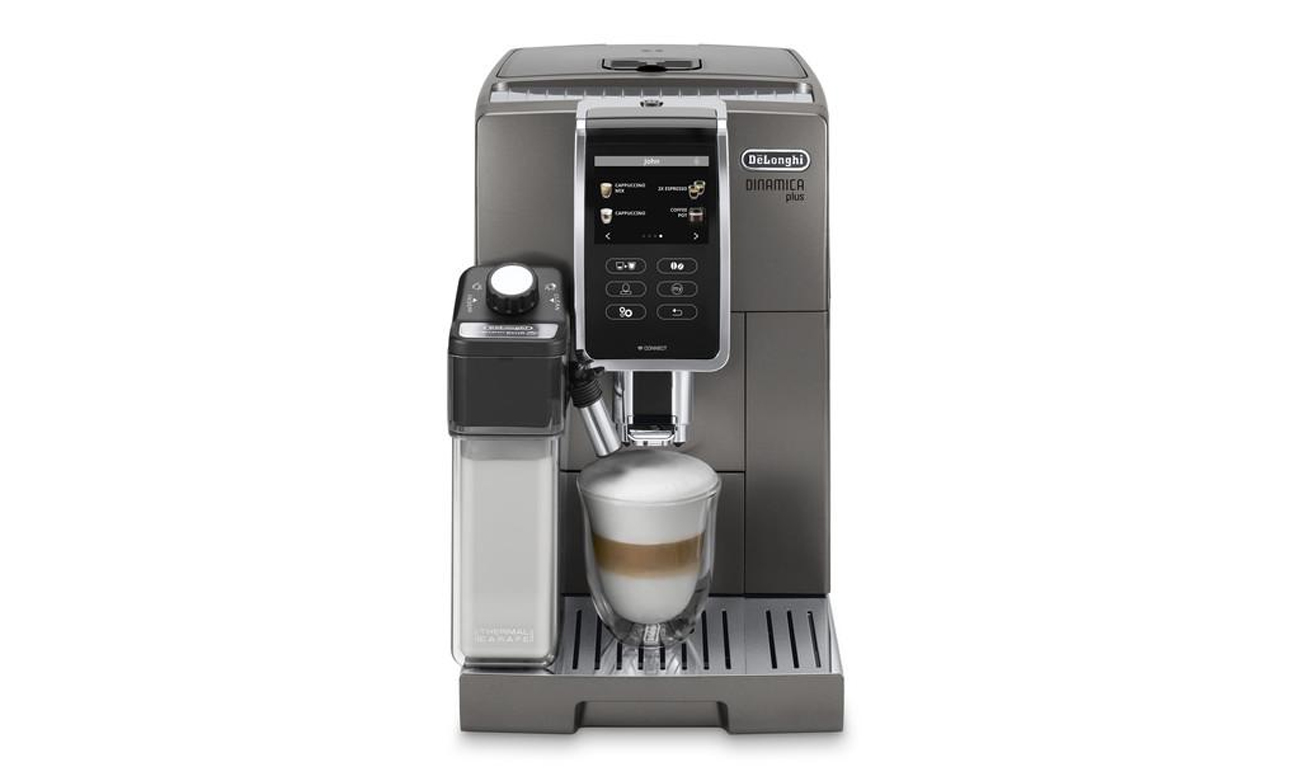 Ekspres do kawy DeLonghi ECAM 370.95.T Dinamica Plus ma młynek stalowy z 13-stopniową regulacją