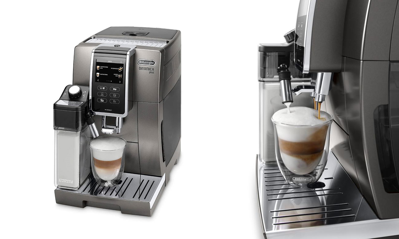 Automatyczny proces czyszczenia, odkamieniania i płukania systemu spieniania mleka w ekspresie DeLonghi Dinamica Plus ECAM 370.95.T
