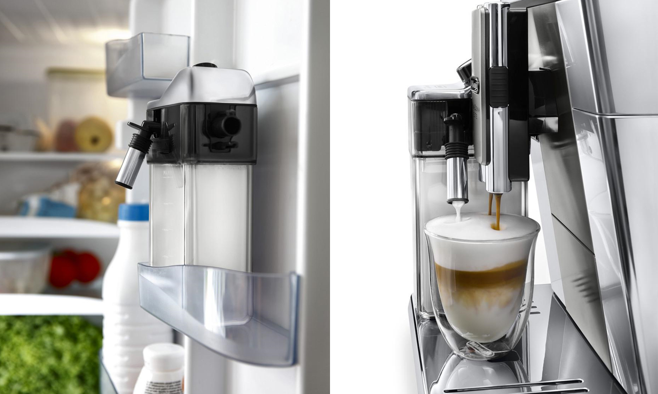 Automatický systém mléčného napěnění LatteCrema v DeLonghi ECAM 650.55.MS