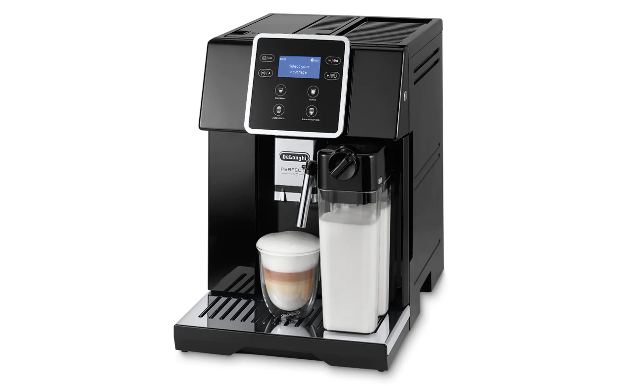 Regulowana wysokość adaptera do kawy - do 13,5 cm w DeLonghi ESAM 420.40.B Perfecta EVO