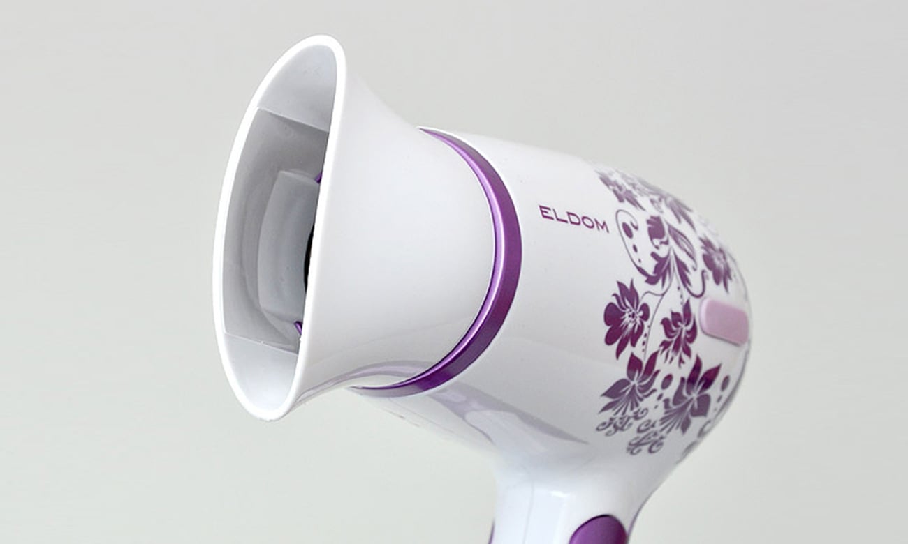 Suszarka do włosów Eldom HT99 1400W biało-fioletowa składana rączka