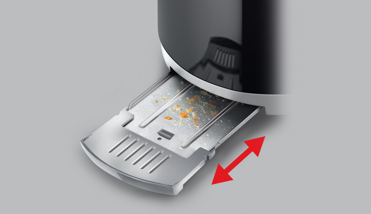 Toster Electrolux EAT 3240 940W czarno-srebrny wyposażony w wyciąganą tackę na okruchy