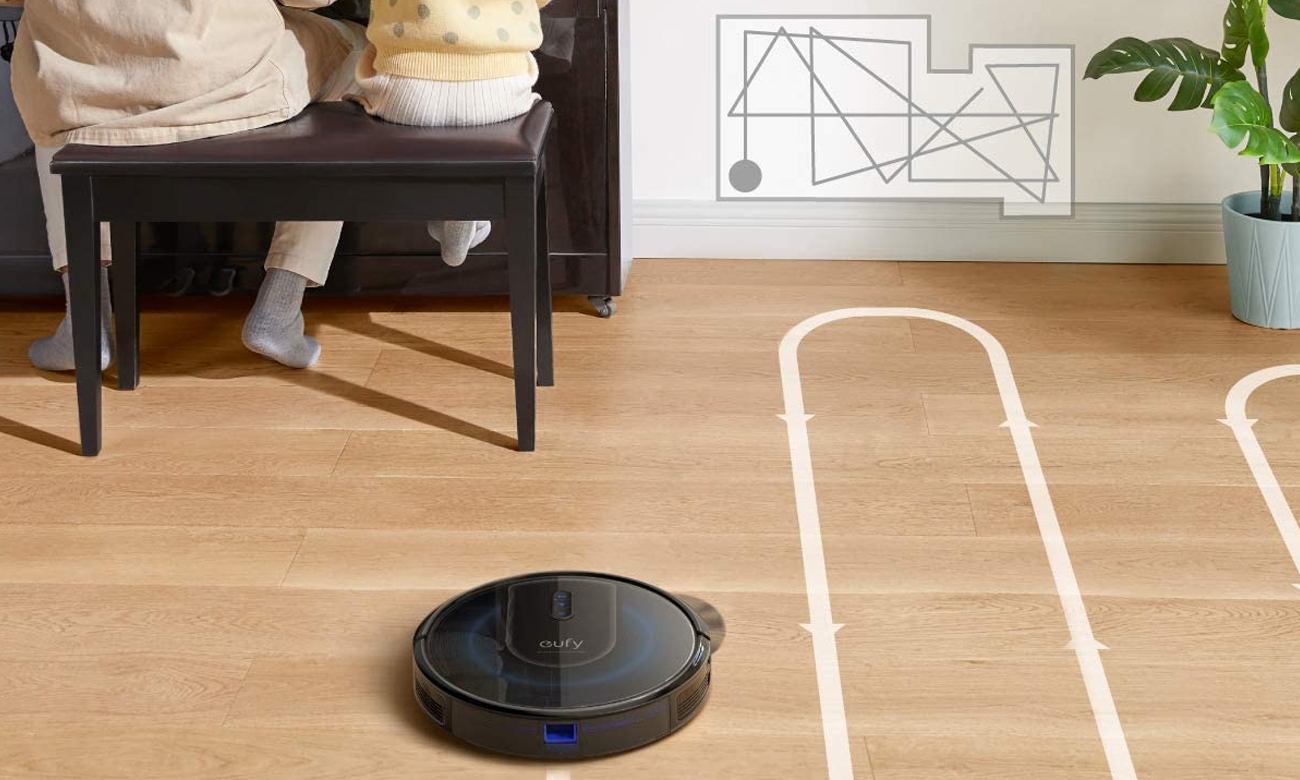 Robot Eufy Robovac G30 Verge automatycznie zwiększa moc jeśli to konieczne