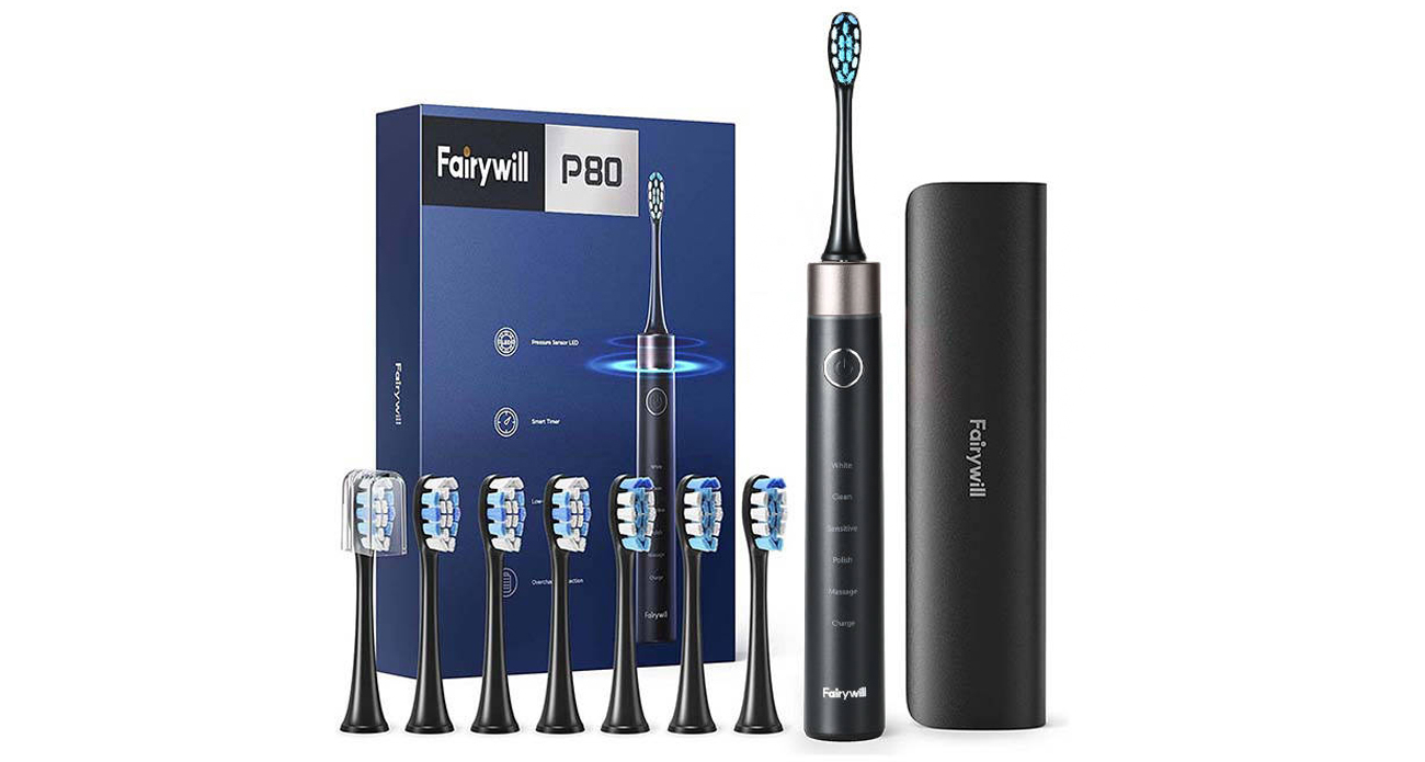 FairyWill Szczoteczka soniczna FW-P80 czarny
