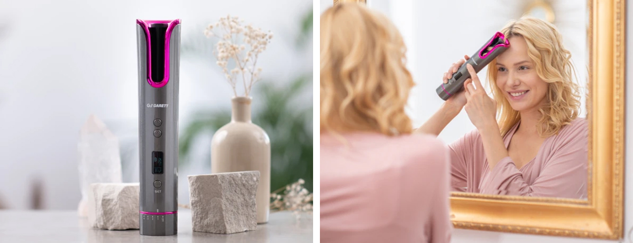 Bezprzewodowa lokówka automatyczna Garett Beauty Curly