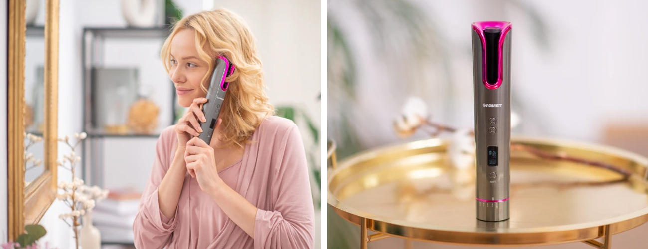 Bezprzewodowa lokówka automatyczna Garett Beauty Curly