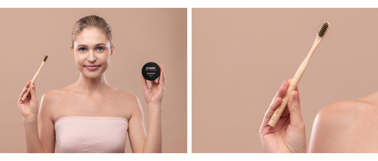Garett Zestaw Glamour Smile Powder Original + Smile Toothbrush 5903940678429