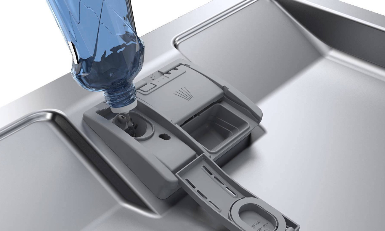 HAIER DW10-T1449 poinformuje cię o braku soli