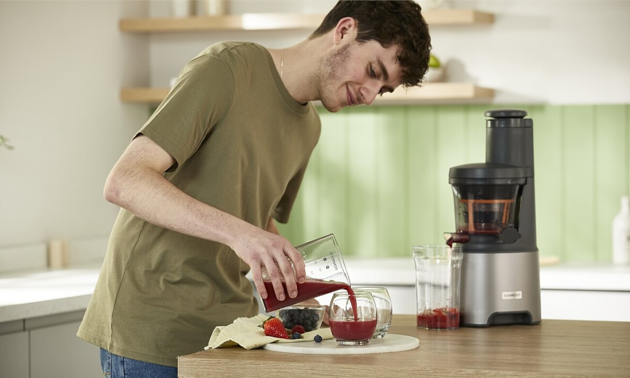 Centrifugeuse Kenwood PureJuice Pro JMP85.00SI - Ouverture XXL Pour Fruits Entiers, 230W, Argent