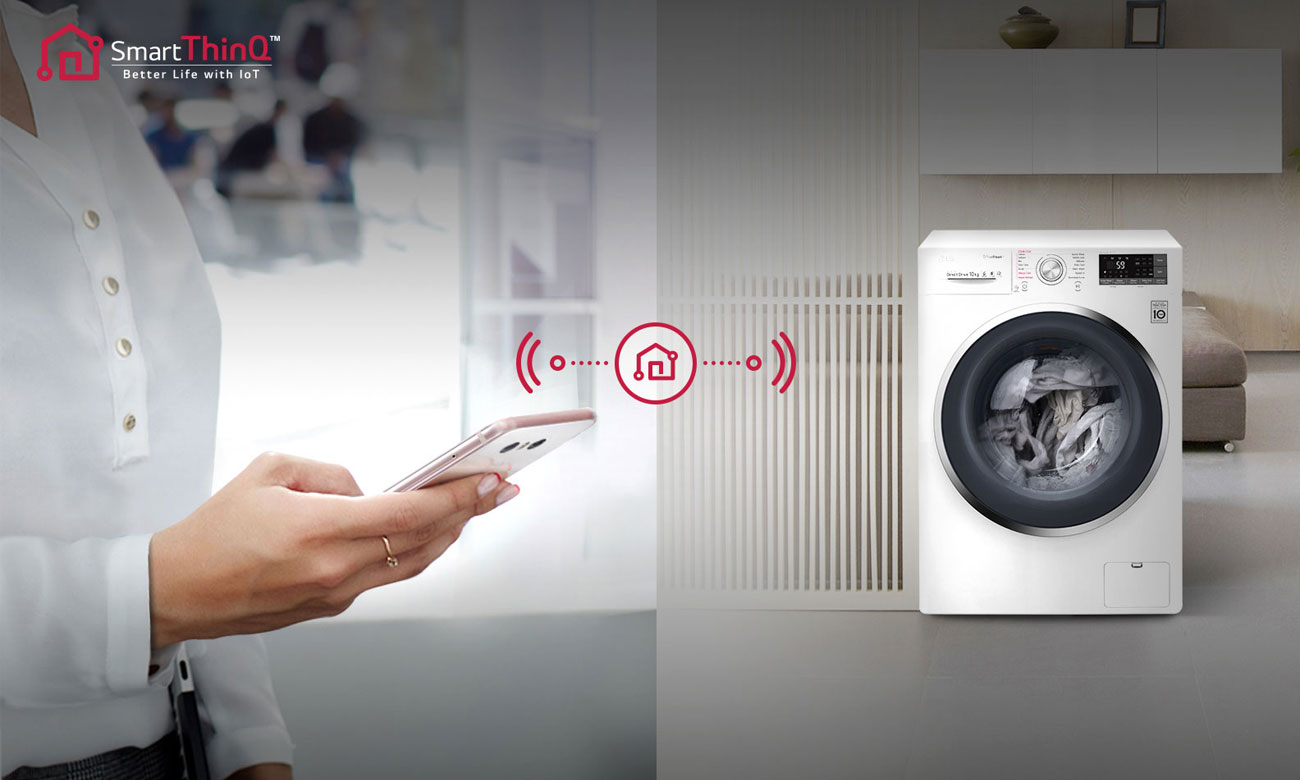 Technologia SmartThinQ w pralko-suszarce LG F2J7HG2W