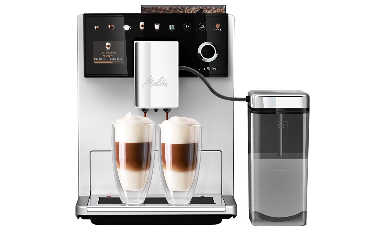 Ekspres do kawy Melitta LatteSelect frosted black