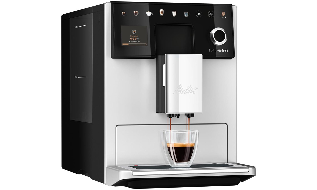 Ekspres do kawy Melitta LatteSelect srebrny