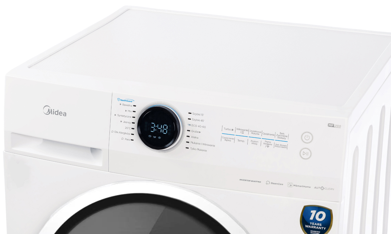 pralka midea MF200W90WB/W-PL programy prania