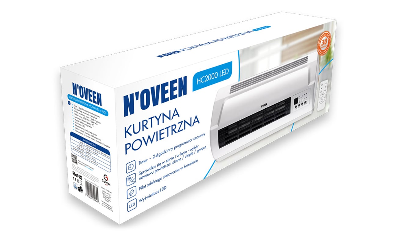Kurtyna powietrzna N'oveen HC2000 LED