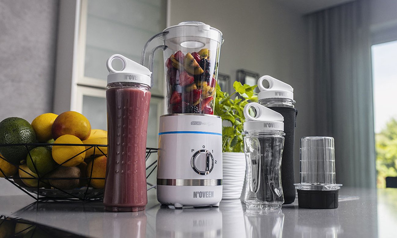 Blender N'oveen Sport Mix & Fit SB2100 Xline z wytrzymałymi nożami