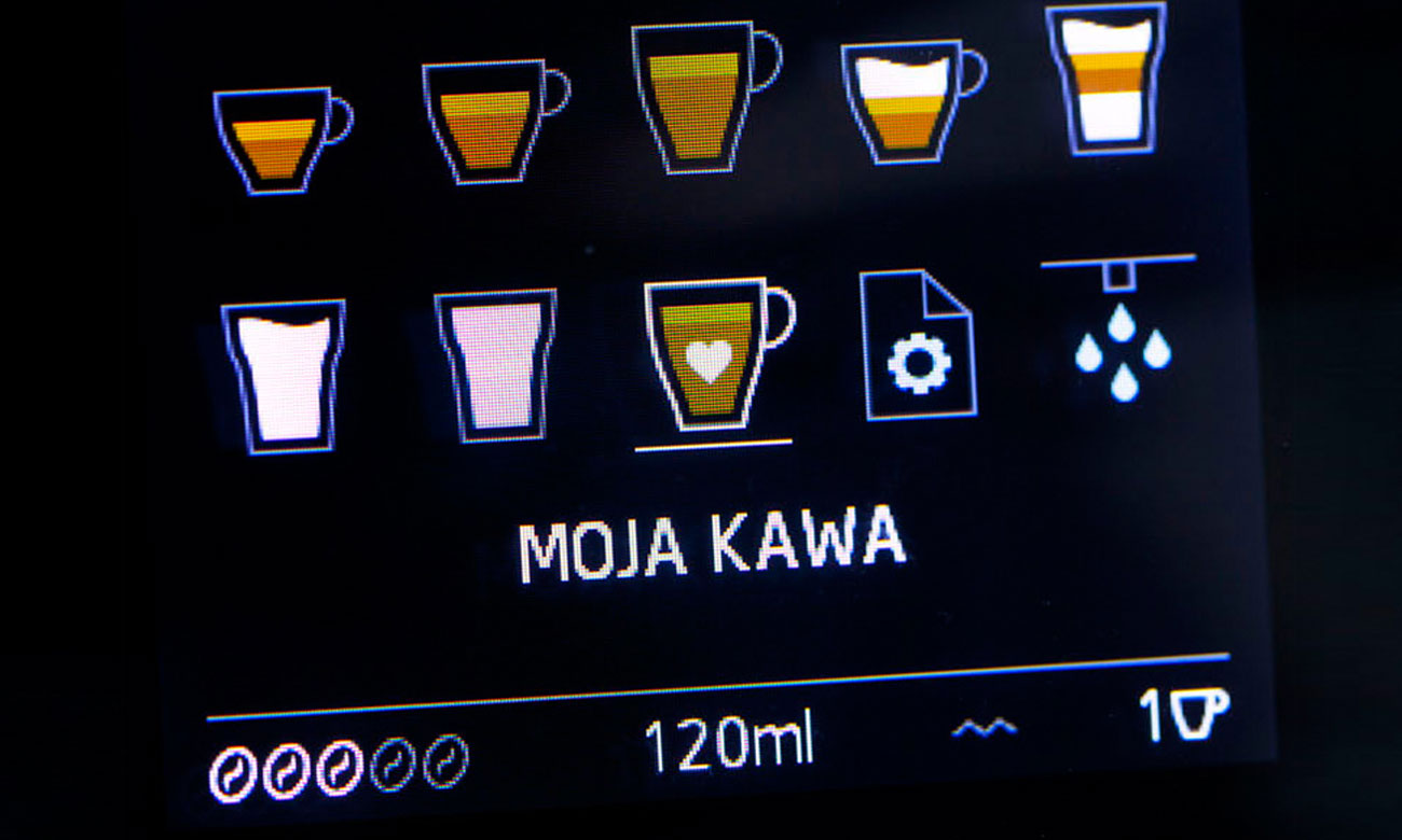 Wyświetlacz TFT w Nivona CafeRomatica 858