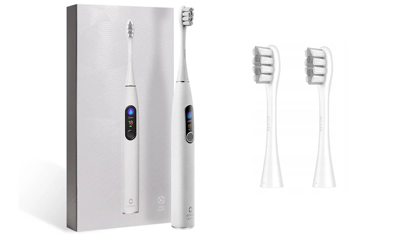 Zestaw szczoteczka soniczna Oclean&nbsp;X Pro Elite Grey +&nbsp;P10 HEAD 2-PACK