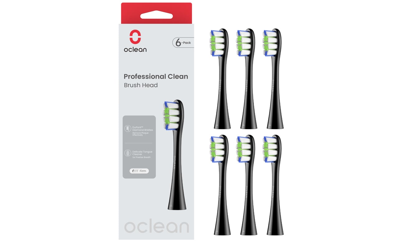 Oclean Końcówki Professional Clean P1C5 B06 czarny 6 szt.