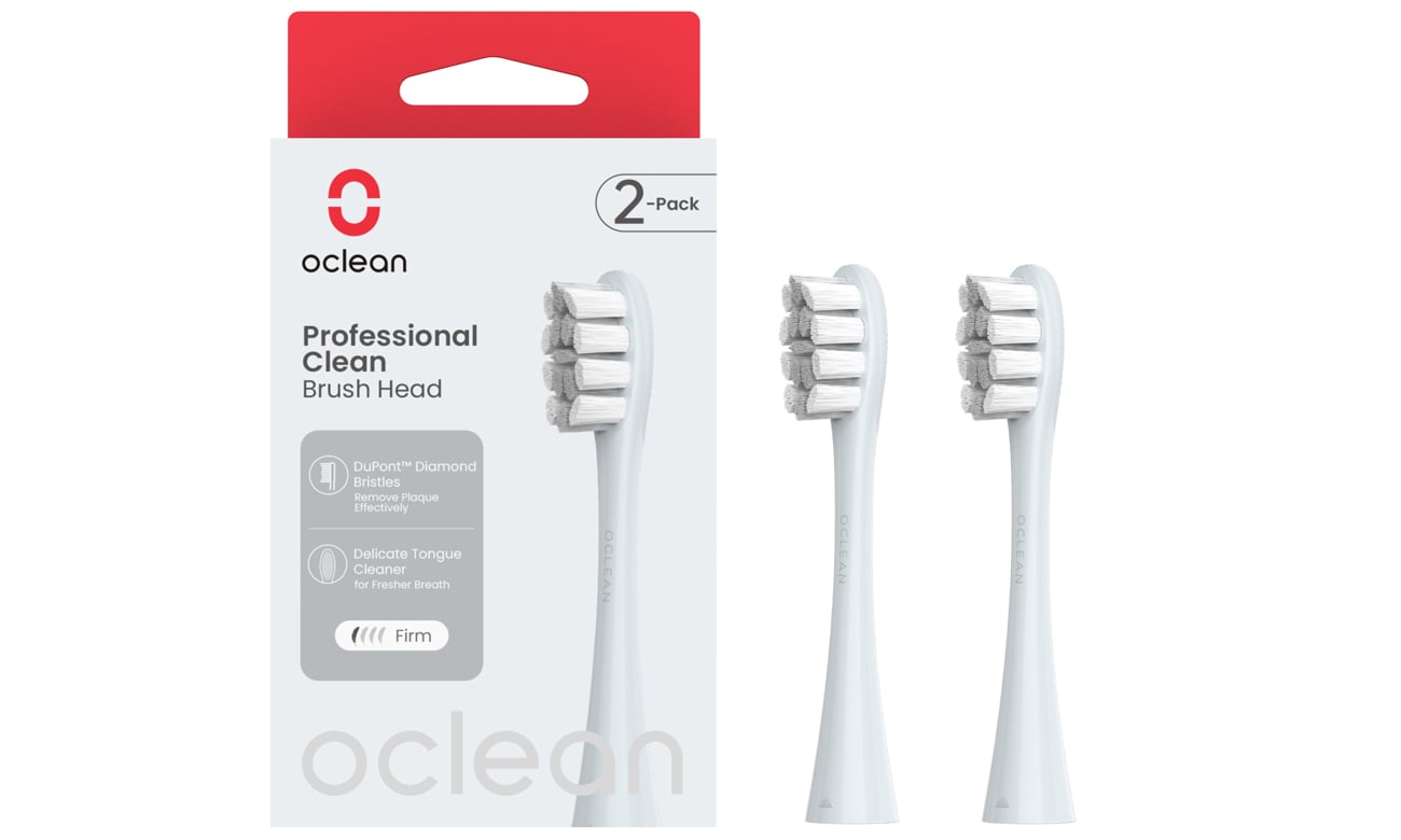 Oclean Końcówki Professional Clean P1C9 srebrny 2 szt.