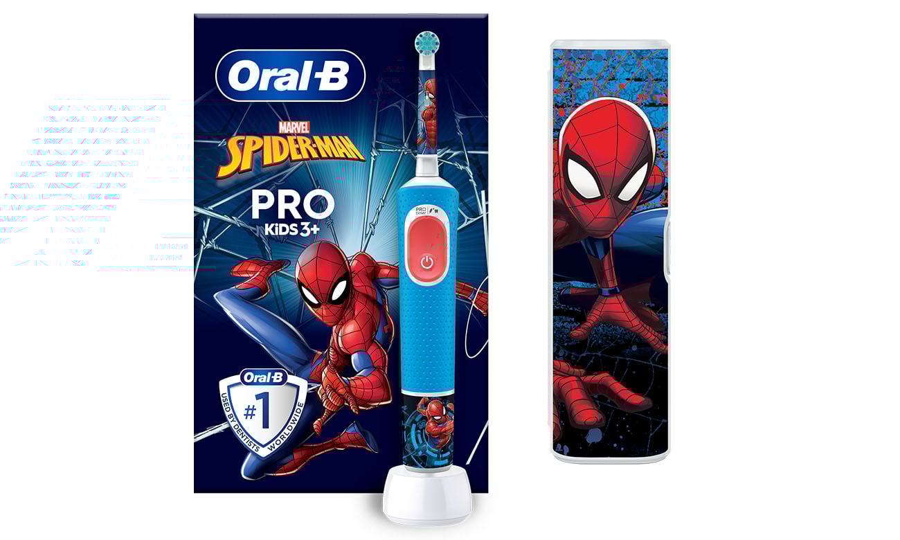 Szczoteczka elektryczna Oral-B Pro Kids Spiderman + Etui