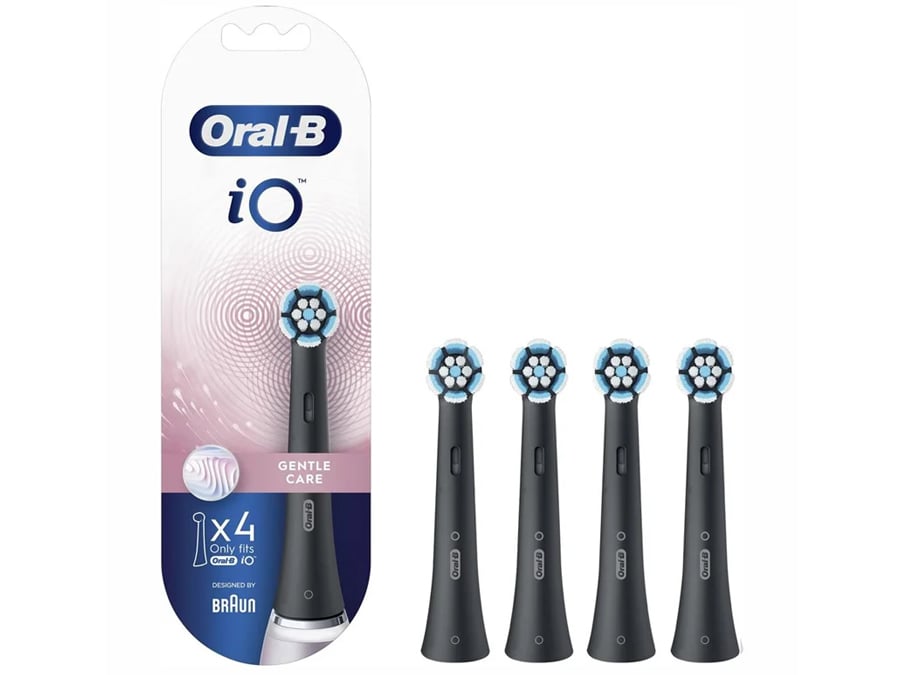 Oral-B Zestaw szczoteczka iO 4 czarny + końcówki Gentle Care 4 szt