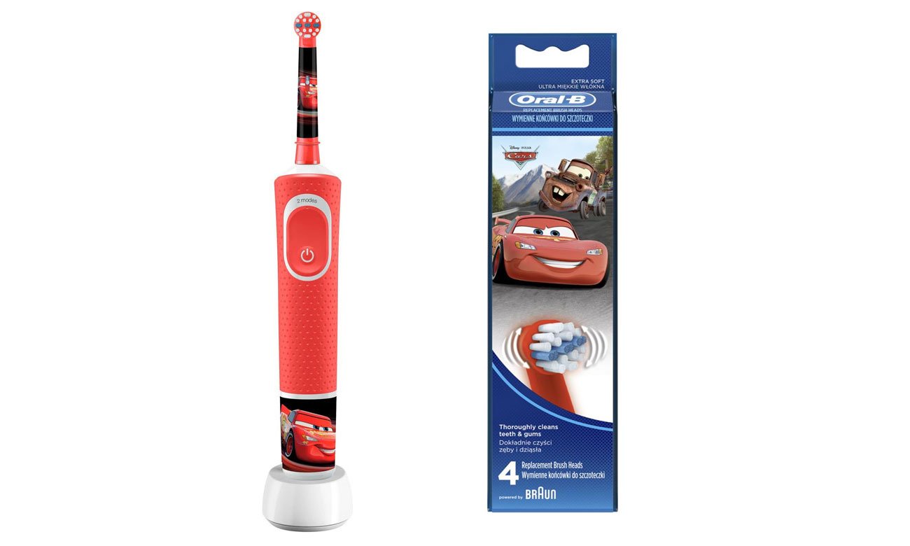 Szczoteczka elektryczna Oral-B D100 Kids Cars + końcówki Oral-B EB10-4 Cars opinie