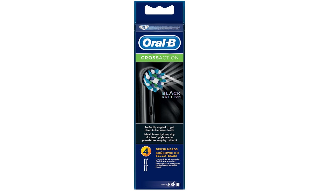 Końcówki szczoteczek Oral-B Cross Action EB50-4 BK 4 sztuki w zestawie